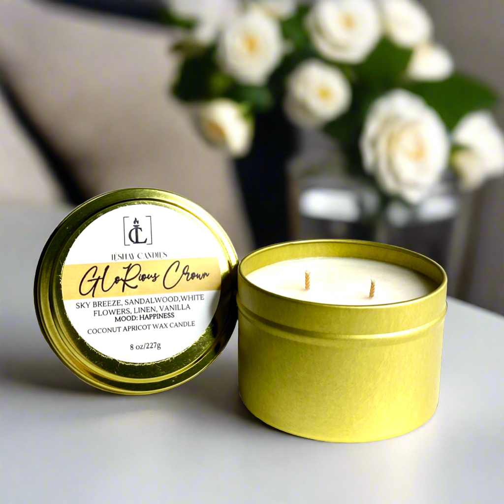 “GLORIOUS CROWN” LUXURY TRAVEL TIN CANDLE