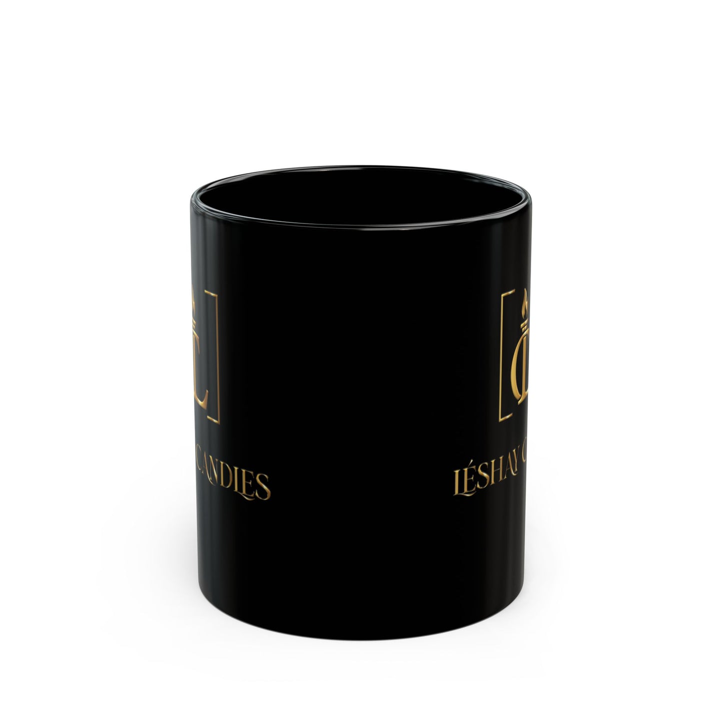 "LESHAY CANDLES LUXURY BLACK CERAMIC MUG"