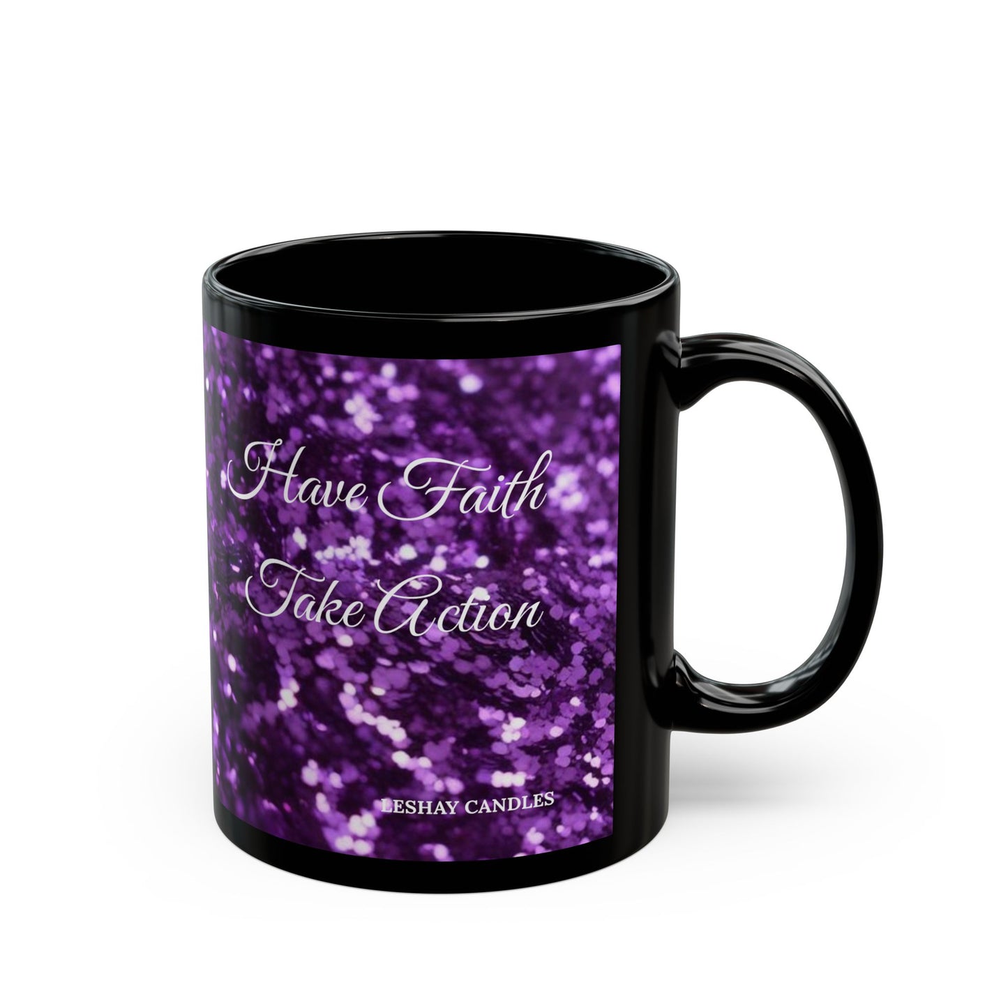 "HAVE FAITH BLACK CERAMIC MUG"