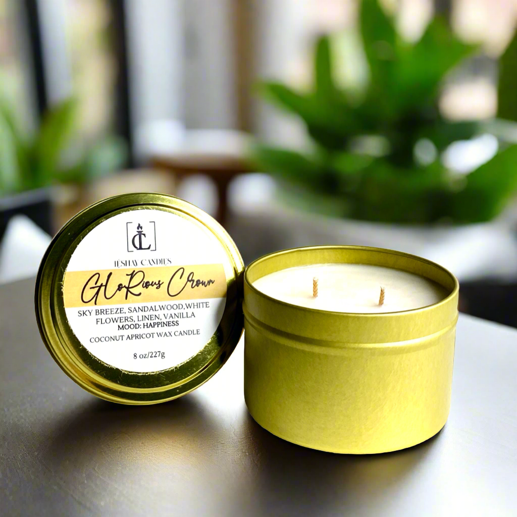 “GLORIOUS CROWN” LUXURY TRAVEL TIN CANDLE