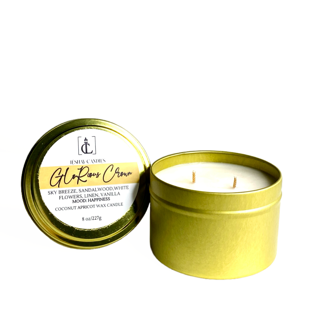 “GLORIOUS CROWN” LUXURY TRAVEL TIN CANDLE