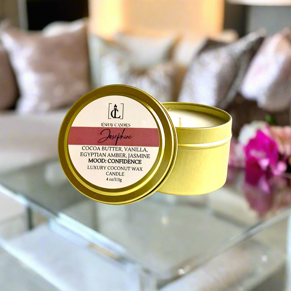 "JOSEPHINE" SMALL LUXURY TRAVEL TIN CANDLE