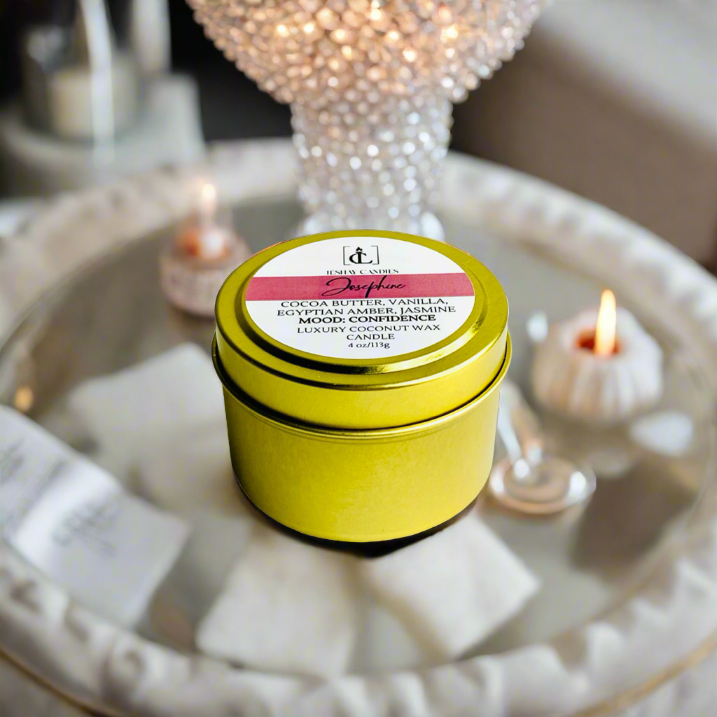 "JOSEPHINE" SMALL LUXURY TRAVEL TIN CANDLE