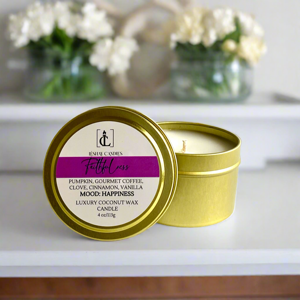 "FAITHFULNESS" SMALL LUXURY TRAVEL TIN CANDLE