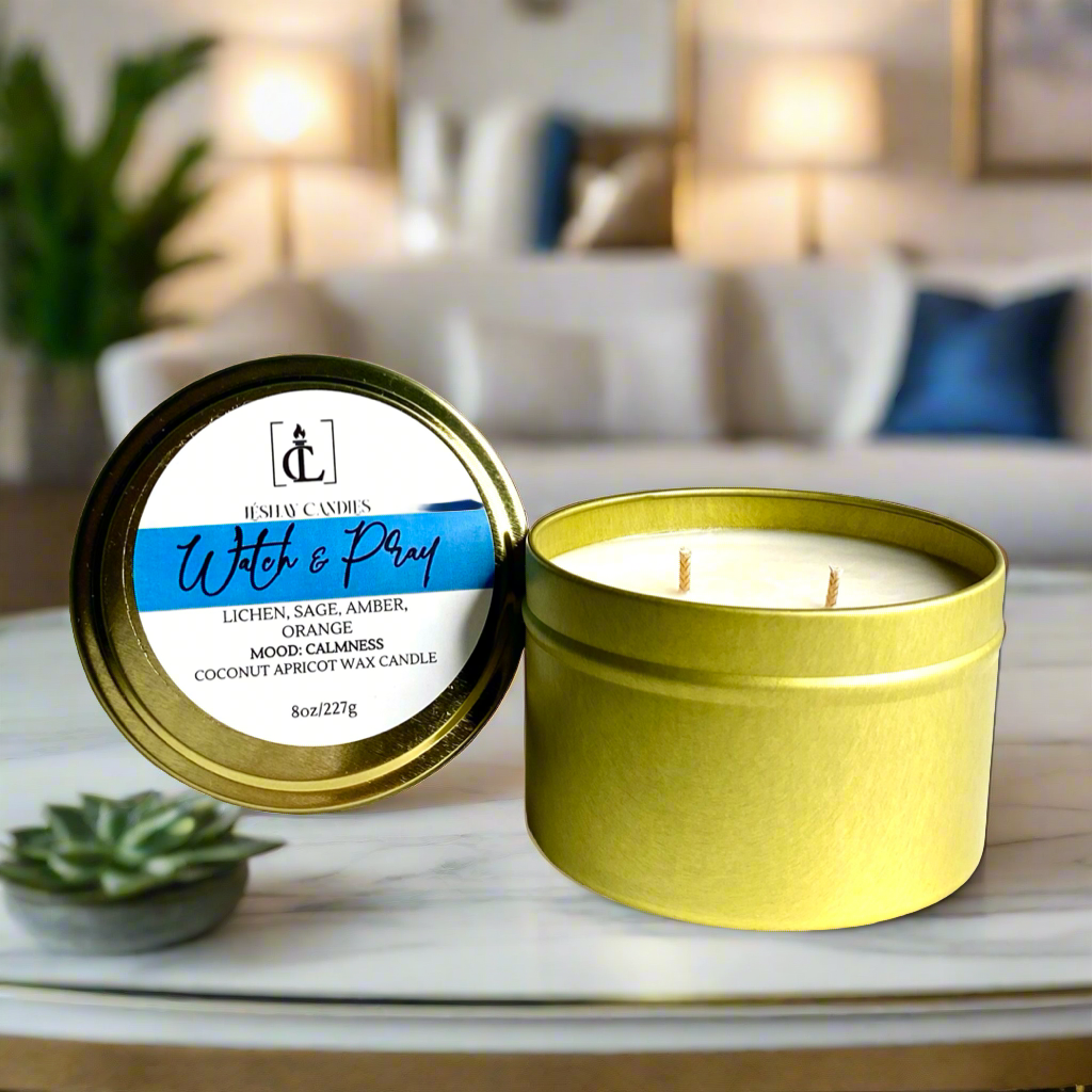 “WATCH AND PRAY” LUXURY TRAVEL TIN CANDLE