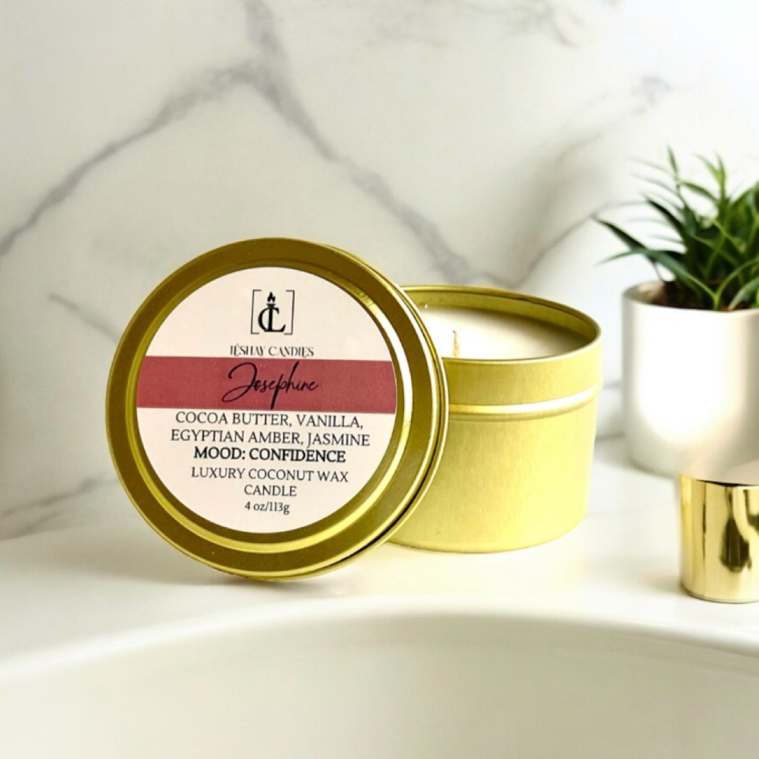 "JOSEPHINE" SMALL LUXURY TRAVEL TIN CANDLE