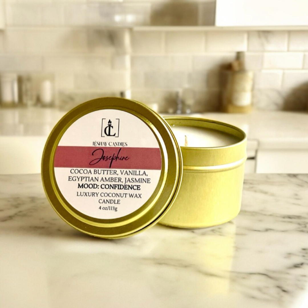 "JOSEPHINE" SMALL LUXURY TRAVEL TIN CANDLE