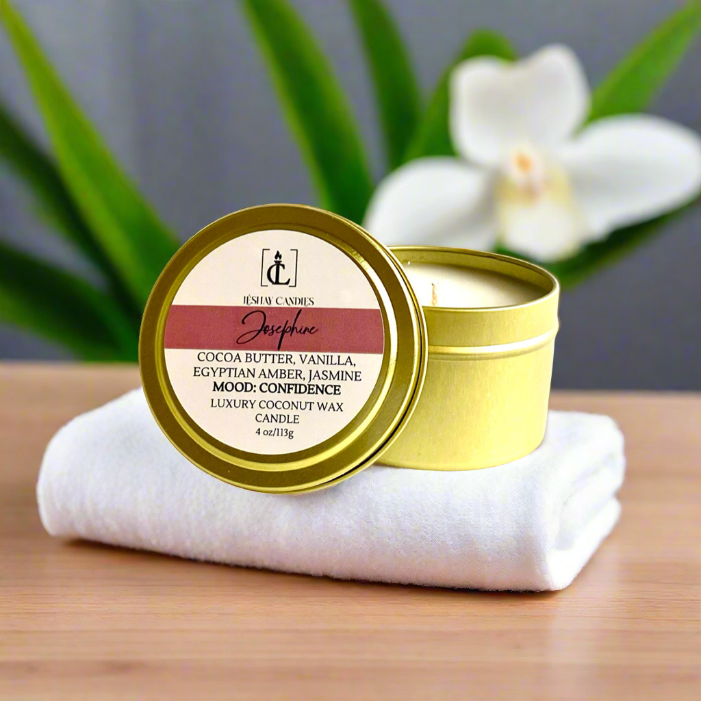 "JOSEPHINE" SMALL LUXURY TRAVEL TIN CANDLE