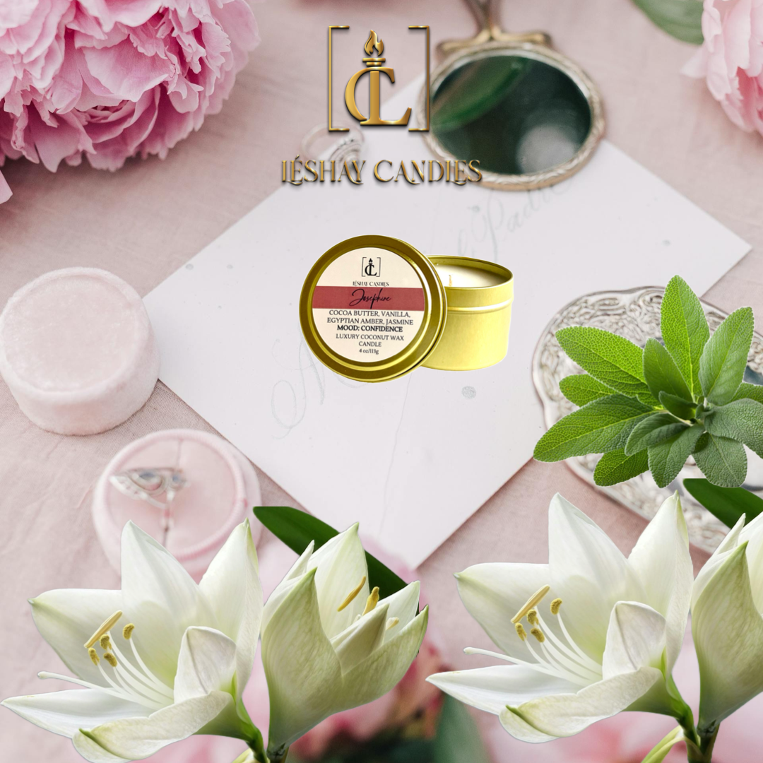 "JOSEPHINE" SMALL LUXURY TRAVEL TIN CANDLE