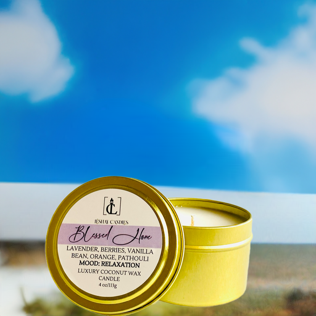 "BLESSED HOME" SMALL LUXURY TRAVEL TIN CANDLE